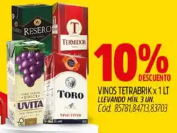 Supermercados Yaguar Tetrabrik/ resero/ uvita vinos oferta