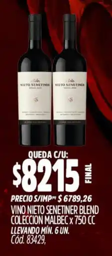 Supermercados Yaguar Nieto senetiner vino blend coleccion malbec oferta