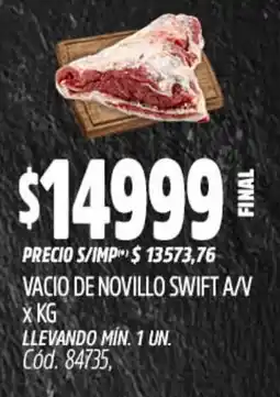Supermercados Yaguar Vacio de novillo swift a/v oferta