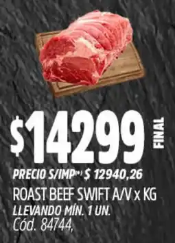 Supermercados Yaguar Swift roast beef a/v oferta