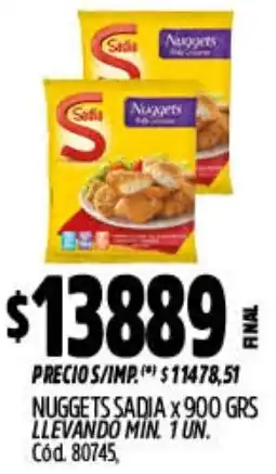 Supermercados Yaguar Sadia nuggets oferta