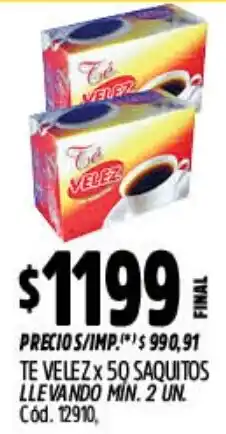 Supermercados Yaguar Velez té oferta