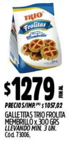 Supermercados Yaguar Trio frolita galletitas membrillo oferta