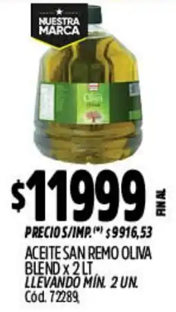 Supermercados Yaguar San remo aceite oliva blend oferta