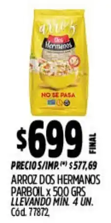 Supermercados Yaguar Dos hermanos arroz parboil oferta