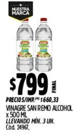 Supermercados Yaguar San remo vinagre alcohol oferta