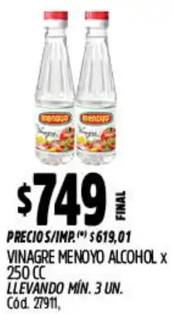 Supermercados Yaguar Menoyo vinagre alcohol oferta