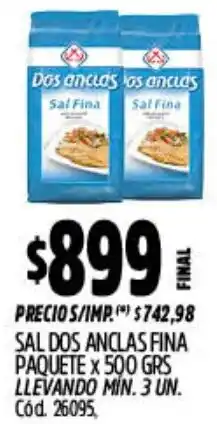 Supermercados Yaguar Dos anclas sal fina paquete oferta