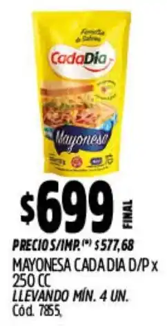 Supermercados Yaguar Cada dia mayonesa d/p oferta