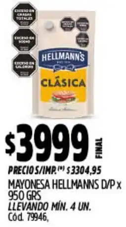 Supermercados Yaguar Hellmann's mayonesa d/p oferta