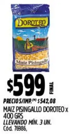 Supermercados Yaguar Doroteo maiz pisingallo oferta