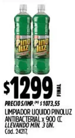 Supermercados Yaguar Pinoluz limpiador liquido antibacterial oferta