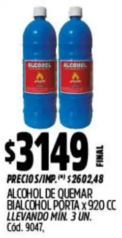 Supermercados Yaguar Alcohol de quemar bialcohol porta oferta