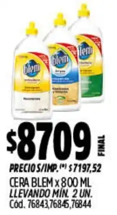 Supermercados Yaguar Blem cera oferta