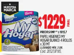 Supermercados Yaguar My hogar papel higienico blanco oferta