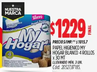 Supermercados Yaguar My hogar papel higienico blanco oferta