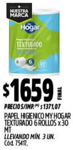Supermercados Yaguar My hogar papel higienico texturado oferta