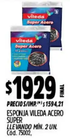 Supermercados Yaguar Vileda esponja acero super oferta