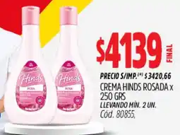 Supermercados Yaguar Hinds crema rosada oferta