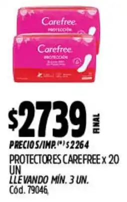 Supermercados Yaguar Carefree protectores oferta