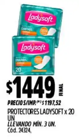 Supermercados Yaguar Ladysoft protectores oferta