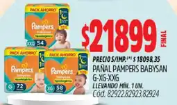 Supermercados Yaguar Pampers pañal babysan oferta