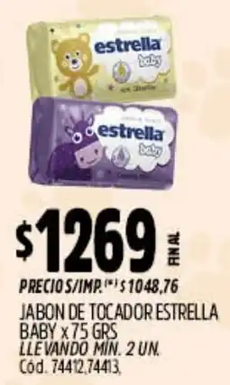 Supermercados Yaguar Estrella baby jabon de tocador oferta