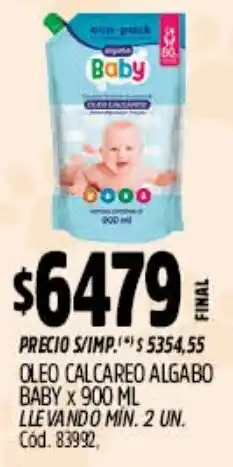 Supermercados Yaguar Algabo baby oleo calcareo oferta