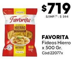Diarco Favorita fideos hierro oferta