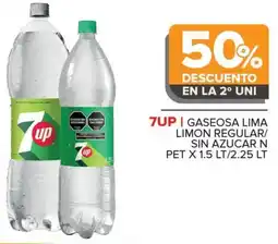 Carrefour Maxi 7up gaseosa lima limon regular/ sin azucar n pet oferta