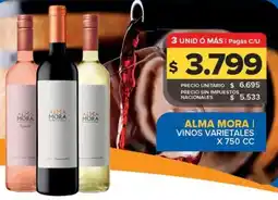 Carrefour Maxi Alma mora vinos varietales oferta