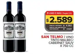 Carrefour Maxi San telmo vino tinto malbec/ cabernet sauv oferta