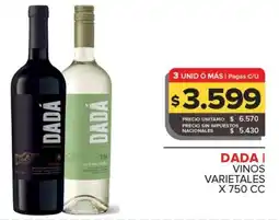 Carrefour Maxi Dadá vinos varietales oferta