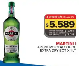 Carrefour Maxi Martini aperitivo c/ alcohol extra dry bot oferta