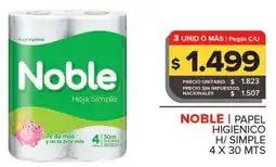 Carrefour Maxi Noble papel higienico h/simple oferta