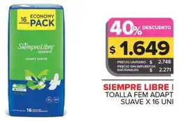 Carrefour Maxi Siempre libre toalla fem adapt suave oferta
