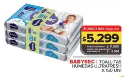 Carrefour Maxi Babysec toallitas humedas ultrafresh oferta