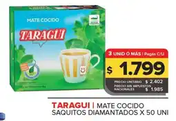 Carrefour Maxi Taragui mate cocido saquitos diamantados oferta