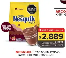 Carrefour Maxi Nesquik cacao en polvo stacc spremix oferta