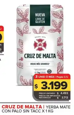 Carrefour Maxi Cruz de malta yerba mate con palo sin tacc oferta