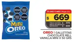 Carrefour Maxi Oreo galletitas chocolate rell vainilla mini oferta