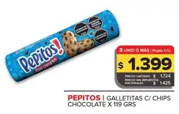 Carrefour Maxi Pepitos galletitas c/ chips chocolate oferta