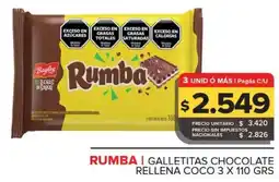Carrefour Maxi Rumba galletitas chocolate rellena coco oferta