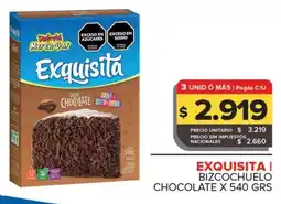 Carrefour Maxi Exquisita bizcochuelo chocolate oferta