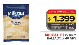 Carrefour Maxi Milkaut queso rallado oferta