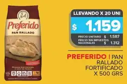 Carrefour Maxi Preferido pan rallado fortificado oferta