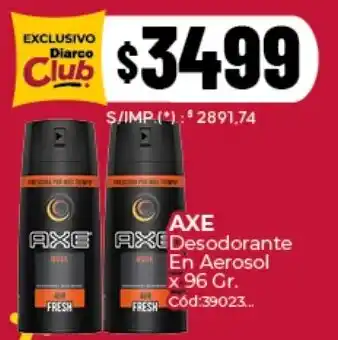 Diarco Axe desodorante en aerosol oferta