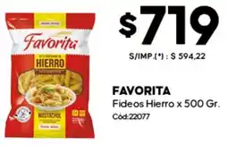 Diarco Favorita fideos hierro oferta
