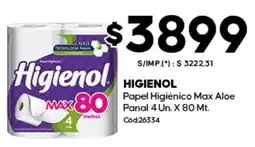 Diarco Higienol papel higiénico max aloe panal oferta