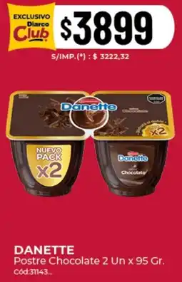 Diarco Danette postre chocolate oferta